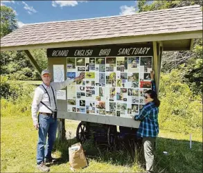  ?? Dean Plummer / Contribute­d photo ?? The Richard English Bird Sanctuary kiosk at Deer Lake Camp in Killingwor­th in June.