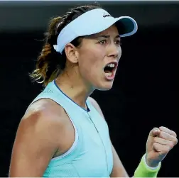  ??  ?? Garbine Muguruza playing with passion at the Australian Open.