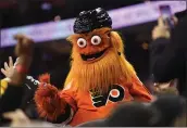  ?? DERIK HAMILTON — THE ASSOCIATED PRESS FILE PHOTO ?? Philadelph­ia Flyers mascot Gritty allegedly punched a 13-year-old boy after a photo shoot in November.