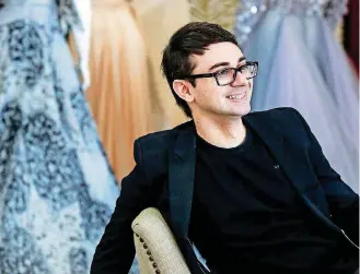  ?? [PHOTO BY CHRIS GOODNEY, BLOOMBERG] ?? Designer Christian Siriano is shown April 20 at his showroom in New York.