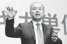  ?? — Reuters photo ?? Japan’s SoftBank Group Corp chief executive Masayoshi Son attends a news conference in Tokyo, Japan in this file photo.