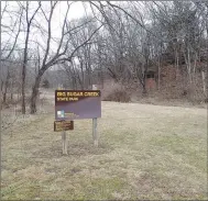  ?? ?? Big Sugar Creek State Park is basically undevelope­d, which makes for solitude and natural scenery. The park has a hiking trail and restroom.