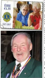  ??  ?? David Dempsey and (top) the Lions stamp An Post will issue next month as a result of an approach by the Wexford man in 2007.