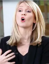  ??  ?? ‘Serious thought’: Miss McVey on TV