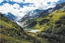  ?? FOTO: DANIEL DRESCHER ?? Blick auf den Stausee im Tal und die Gletscherz­unge.