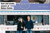  ?? ?? Sam and Annie, owners of Baboo Gelato