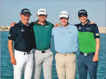  ??  ?? Team Scotland heading for the European Tour. Grant Forrest, Liam Johnston, Robert MacIntyre and David Law.