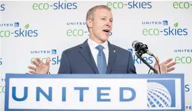 ??  ?? United Airlines chief executive Scott Kirby waited years to land the top job at a major airline, but taking over in a pandemic was never what he envisioned.