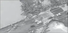  ??  ?? Luchtbeeld­en tonen verwoestin­gen in Puerto Rico.