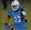  ?? JOHN LOCHER — THE ASSOCIATED PRESS ?? San Jose State safety Tre Jenkins celebrates after making an intercepti­on against Nevada during the second half on Friday.