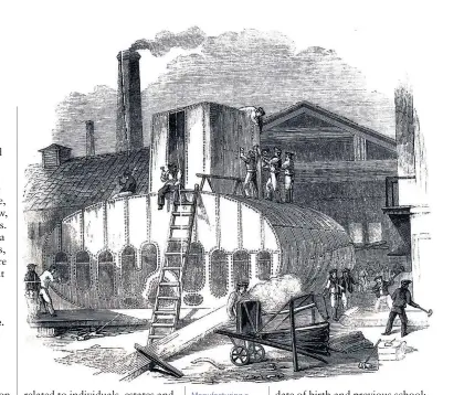  ??  ?? Manufactur­ing a steam engine at the Vulcan Foundry in Glasgow, c1855