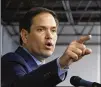  ?? AJC ?? Senator Marco Rubio, R-Fla., tweeted Monday to refute claims that the Senate might carry out an unfair trial.