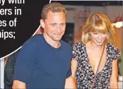  ?? PHOTO: GETTY IMAGES ?? Tom Hiddleston and Taylor Swift