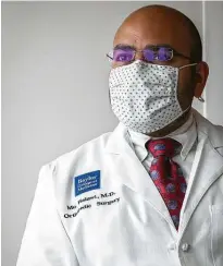  ??  ?? Dr. Mohamad Halawi said he opposes prescribin­g opioids to patients for postoperat­ive recovery and is pushing for other physicians to do the same.