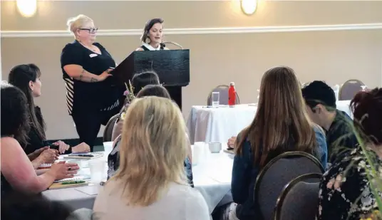  ?? Michel Lamy ?? Shanna Steals and Roselyne Clément hosted the first meeting of Leadership féminin en action – Prescott-Russell (LFAPR) , which took place June 23 in Hawkesbury. One of the goals of the movement is to create a space to inspire and motivate women to hold...