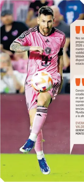 ?? ?? Lionel Messi, líder del Inter Miami, ha levantado gran expectativ­a en Monterrey por su posible participac­ión en duelo eliminator­io.