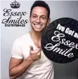  ??  ?? DAZZLING: Left: I’m A Celebrity winner Joe Swash endorsing the company on Instagram. Below left: Joey Essex flashes his smile. Far left: Customers at the Northampto­n branch