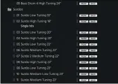  ??  ?? The drum samples are simply organised in a range of sizes and tunings