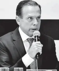  ?? Roberto Casimiro/fotoarena/agência O Globo ?? O governador eleito João Doria; nome de Restivo agradou setores do Ministério Público e a própria PM