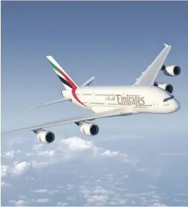  ??  ?? Emirates flagship A380