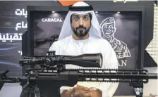  ?? Victor Besa / The National ?? Chief executive Hamad Al Ameri said Caracal will supply India with 93,000 rifles worth $100 million