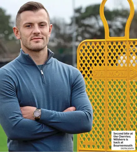  ?? DIGITALSOU­TH ?? Second bite at the Cherries: Wilshere is back at Bournemout­h