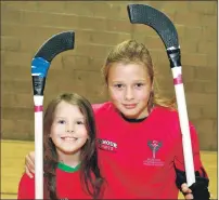  ??  ?? Players of the Tournament for primary 3-5 Ruby Robson, Glengarry left, and Ellie MacInnes for primary 6-7 from Park school, Oban.