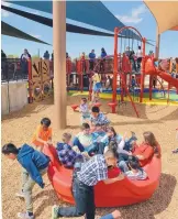  ?? JIM THOMPSON/JOURNAL ?? Children play on the equipment at the park dedicated to slain APD Officer Daniel Webster in May last year. There are many long-term health benefits to getting children to play outside more.