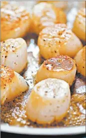  ?? LEELA CYD ?? These savory scallops take about 5 minutes in the pan.