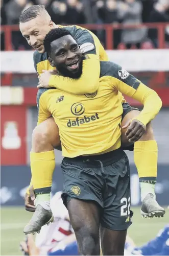  ??  ?? 0 Leigh Griffiths and Odsonne Edouard formed a prolific partnershi­p after the winter break.