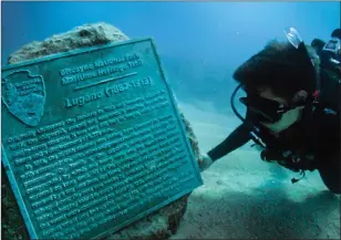  ?? Photo courtesy of CBS News ?? In Florida, Biscayne National Park’s Maritime Heritage Trail is underwater. Visitors need scuba gear to see the shipwrecks, such as the Lugano, which sank in 1913.