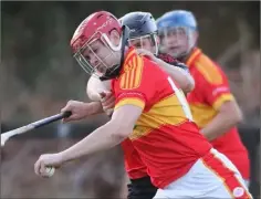  ??  ?? Michael O’Hanlon on the move for Horeswood in their Permanent TSB Junior hurling championsh­ip win against Bannow-Ballymitty.