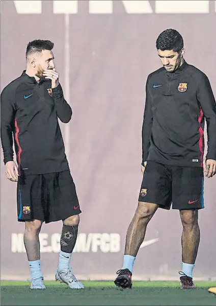  ?? FOTO: PERE PUNTÍ ?? Messi y Suárez son los grandes argumentos ofensivos del líder de la Liga ante el equipo más goleado del Campeonato