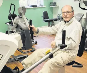  ??  ?? ●● Cliffe Thomas is rebuilding his strength thanks to a fitness instructor