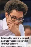  ?? FOTO: PAVEL MIKHEYEV/REUTERS ?? Fabiano Caruana si je priigral nagrado v vrednosti okroglih 100.000 dolarjev.