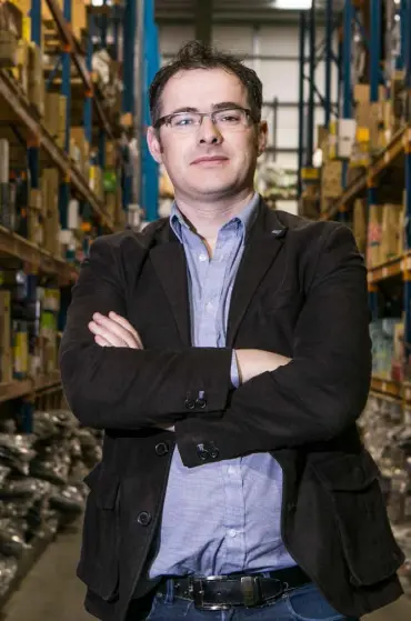  ??  ?? Mick Crean of Micksgarag­e at its warehouse in Park West, Dublin.