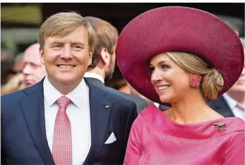  ?? FOTO: SVEN HOPPE/DPA ?? Königin Máxima und König Willem-Alexander der Niederland­e verbringen Anfang Oktober gleich zwei Tage im Saarland. Sie sind in Saarbrücke­n, Saarlouis, Mettlach, Homburg und Völklingen.