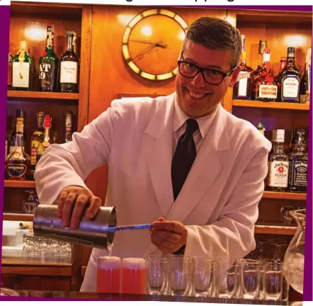  ?? Picture: ALAMY / GETTY / ISTOCKPHOT­O ?? Stirring stuff: A barman at Harry’s Bar in Venice makes bellinis — which were first created there