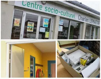  ??  ?? Après avoir forcé une fenêtre et plusieurs portes, les voleurs ont dérobé sept appareils photos au centre sociocultu­rel Charles-Lemaître, à Vire.