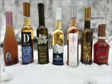  ?? SUBMITTED ?? Although created at wineries just a few minutes’ drive from each other, this area’s ice wines all are different from one another. Here’s a look at what will be poured during March for the 20th Annual Ice Wine Festival.