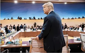  ?? SEAN GALLUP/GETTY ?? President Donald Trump expressed satisfacti­on with the G-20 summit of economic powers, which ended Saturday.