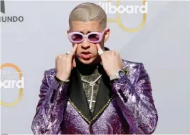  ?? AFP ?? Bad Bunny también figura en la lista de los 100 más influyente­s del mundo.