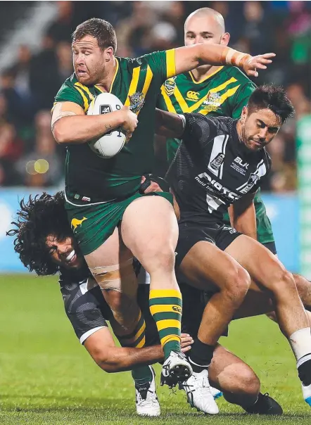  ??  ?? Panthers forward Trent Merrin has been there and done it before for the Kangaroos. Picture: GETTY IMAGES