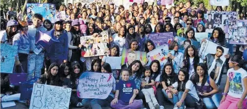  ?? /CORTESÍA BELIEBERS PUEBLA ?? En Puebla, el club de fans tiene mil 600 integrante­s