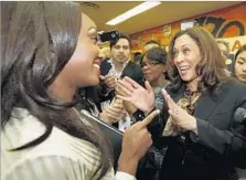  ?? Genaro Molina ?? KAMALA Harris leads the field of 34 candidates, garnering the support of 28% of registered voters, a USC/Times poll finds.