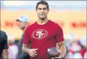  ?? NHAT V. MEYER — STAFF PHOTOGRAPH­ER ?? 49ers QB Jimmy Garoppolo has won all seven of his NFL starts, including five last season with San Francisco.