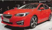  ??  ?? Der Subaru Impreza kommt Anfang 2018 mit 114 Benzin- PS, ab 22.990,–.