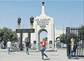  ?? Mel Melcon Los Angeles Times ?? THE LOS ANGELES Memorial Coliseum was the site of events at the 1932 and 1984 Summer Olympic Games. After weeks of intense negotiatio­ns with the IOC, the city has agreed to host the 2028 Games.