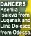  ?? ?? DANCERS Kseniia Isaieva from Lugansk and Lina Dolesco from Odessa