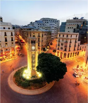  ??  ?? City with soul: Mediterran­ean seafront of Beirut, above; Downtown, left, is home to the souk; dine alfresco at restaurant­s in Central District, below